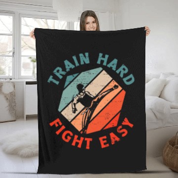 Discover Train Hard Fight Easy Aikido Karate Jiu Jitsu 1 Baseball Tees Fleece Blankets