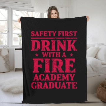 Discover Academy Student Safety Fireman Graduation Baseball Tees Fleece Blankets