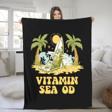 Discover Vitamin Sea Beach nurses Ocean Nursing Funny Vacation 1 Baseball Tees Fleece Blankets
