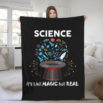 Discover Science Its Like Magic But Real Chemistry Sorcery Fleece Blankets