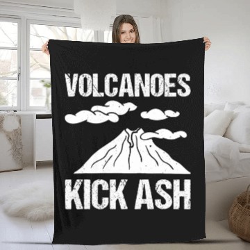 Discover Volcanoes Kick Ash 2 Fleece Blankets