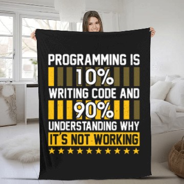 Discover Programmer Software Developer Computer Engineer Coding Zip Fleece Blankets