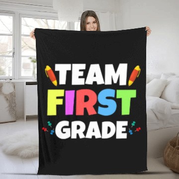 Discover Funny 1st Grade Teacher Appreciation Team First Grade Fleece Blankets