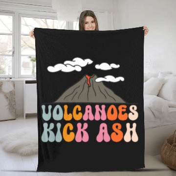 Discover Volcanoes Kick Ash 7 Fleece Blankets