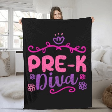 Discover PreK Diva Funny Preschool Teacher Student Back To School Baseball Tees Fleece Blankets