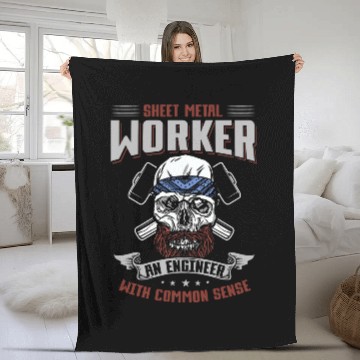 Discover Sheet Metal Worker 3 Baseball Tees Fleece Blankets