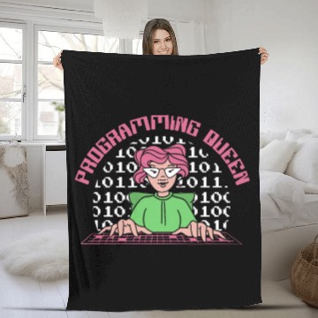 Discover Programming Queen Software Developer Programmer Fleece Blankets