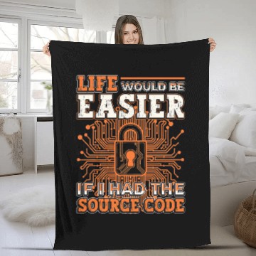 Discover Source Code Programmer Computer Science Programming Baseball Tees Fleece Blankets