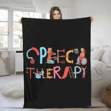 Discover Speech Therapy Speech Language Pathologist Therapist Baseball Tees Fleece Blankets