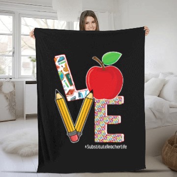 Discover Love Substitute Teacher Sub Teacher Substitute Teaching 1 Fleece Blankets