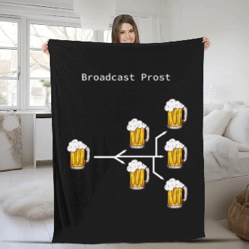 Discover Programmer Witz Computer Nerd Beer Broadcast Information Skills Fleece Blankets