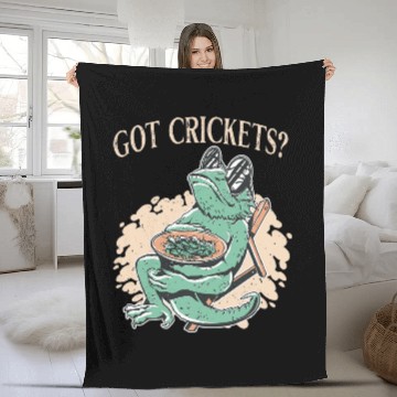 Discover Got Crickets Bearded Dragon Lover Reptile Lizard Lover Fleece Blankets