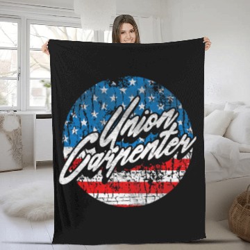 Discover Union Carpenter Labor Day Skilled Union Worker Laborer 1 Baseball Tees Fleece Blankets