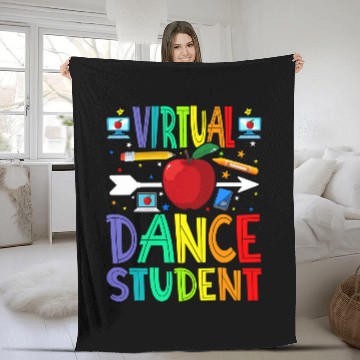 Discover Virtual Dance Student Back To School Baseball Tees Fleece Blankets