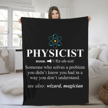 Discover Scientist Physics Physicist Definition Wizard Fleece Blankets