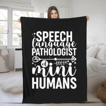 Discover Speech Therapy Speech Language Pathologist Outfit SLP Baseball Tees Fleece Blankets