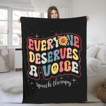 Discover Speech Therapy Everyone Deserves A Voice SLP Student Month Baseball Tees Fleece Blankets