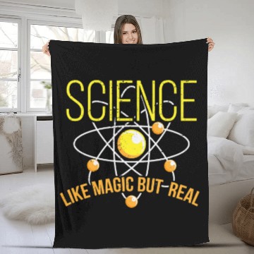 Discover Science like magic but real Physics Universe Student Nerd Baseball Tees Fleece Blankets