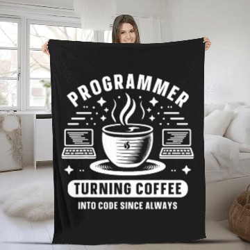 Discover Programmer Turning Coffee Into Code Since Always Baseball Tees Fleece Blankets