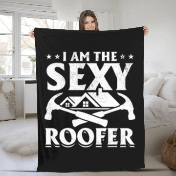 Discover I Am The Sexy Roofer Roofing Worker Roofer Baseball Tees Fleece Blankets