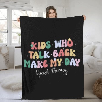 Discover Speech Therapy Speech Language Pathologist SLP Women 2 Fleece Blankets