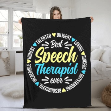 Discover Speech Therapy Speech Language Therapist Fleece Blankets