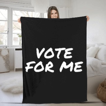Discover Vote For Me Election Day Student Council Apparel 8 Fleece Blankets