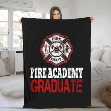 Discover Academy Graduate Fireman Graduation Fleece Blankets