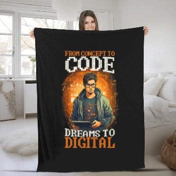 Discover Programming Concept To Code Digital Software Developer Baseball Tees Fleece Blankets