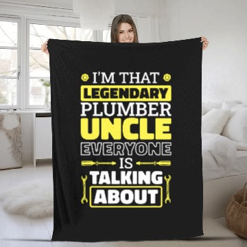 Discover Plumbing Uncle Design for Plumber Worker Zip Fleece Blankets