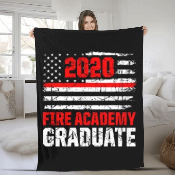 Discover Academy Student Fireman Graduation Fleece Blankets