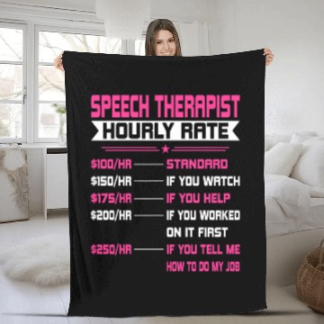 Discover Speech Therapist Hourly Rate Speech Language Pathologist Fleece Blankets