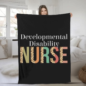 Discover Leopard Developmental Disability nurses For Nursing Student Fleece Blankets