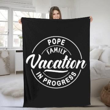 Discover POPE Family Vacation in Progress Group Trip Baseball Tees Fleece Blankets