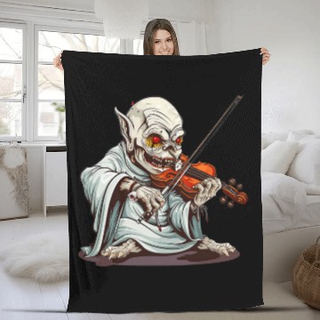 Discover Pope Lick Monster Playing The Violin Fleece Blankets