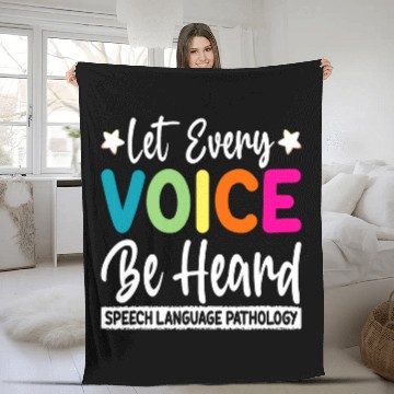 Discover Speech Therapy Team SLP Therapist Speech Language Pathology Fleece Blankets