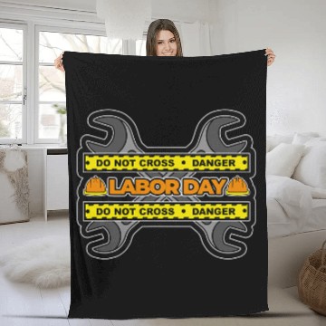 Discover Union Worker Labor Day 2 Baseball Tees Fleece Blankets