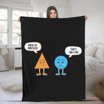 Discover Pointless Circle Geometry Joke Math Student Teacher Gift Fun Baseball Tees Fleece Blankets