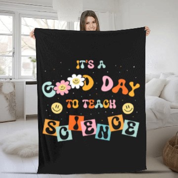 Discover Science Teacher Its A Good Day Teach STEM Professor Fleece Blankets