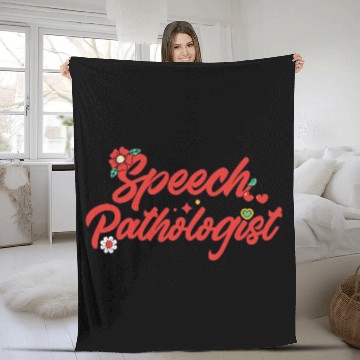 Discover Speech Therapy Speech Language Pathologist Cute SLP Fleece Blankets