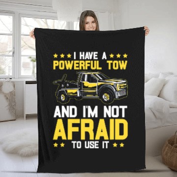 Discover Tow Truck Driver Dad Trucker Powerful Fleece Blankets