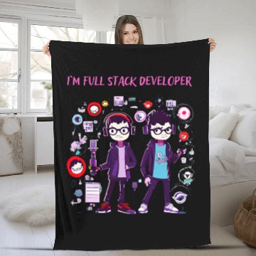 Discover Programmer For Coder Engineer Full Stack Developer Fleece Blankets 1 Baseball Tees