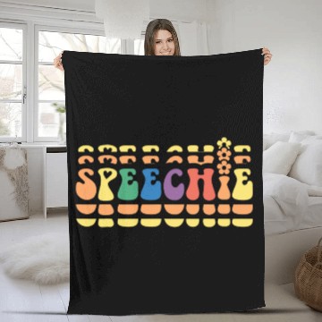 Discover Speechie Speech Language Pathologist SLP Pathology Therapy Zip Fleece Blankets