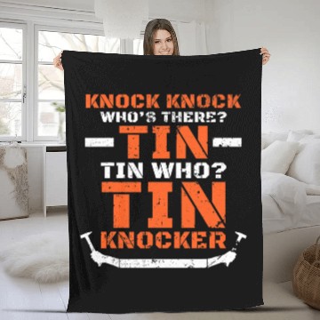 Discover Sheet Metal Worker Joke Funny Tin Knocker Distressed Baseball Tees Fleece Blankets