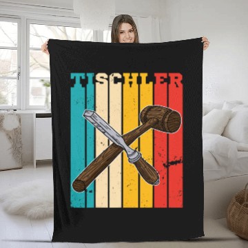 Discover Sawmill Carpenter Carpenter Woodworker Chainsaw Profession 9 Fleece Blankets