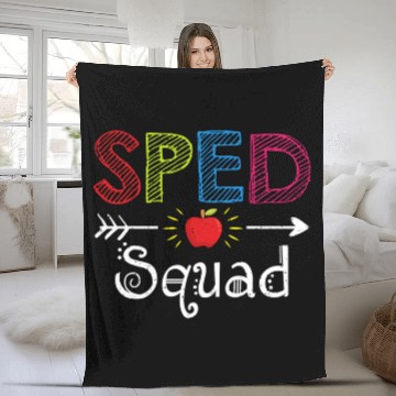 Discover Sped Squad Funny Sped Teacher Student Team Fleece Blankets