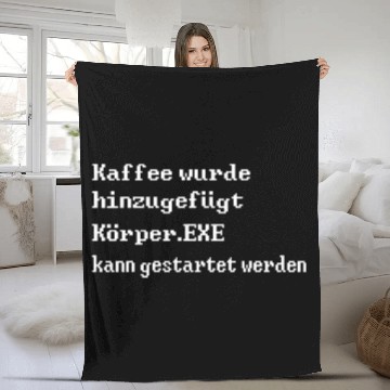 Discover Nothing goes without coffee funny computer scientist Fleece Blankets