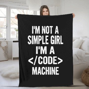 Discover I m not a Simple Girl Female Code Programmer Developer Geek Baseball Tees Fleece Blankets