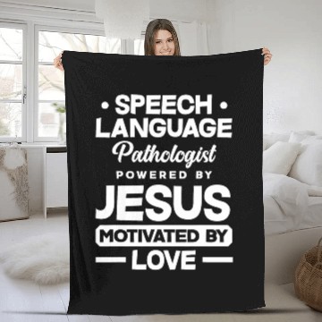 Discover Speech Therapist Speech Language Pathologist SLP Jesus Baseball Tees Fleece Blankets