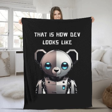 Discover Programmer For Coder Engineer Developer Robot Robotic Fleece Blankets